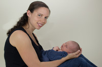 A few days old; with Lindsay