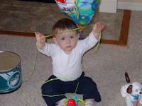 Ryan with birthday balloon
