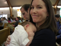 Ryan, in church for his Baptism