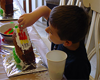 Decorating a Gingerbread House (Christmas, 2013)