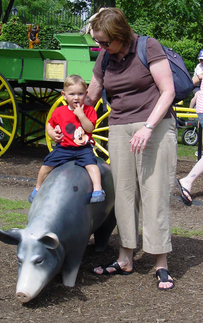 With Gigi at the zoo